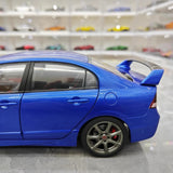 [WELL] 1:18 Honda 2007 Civic Type R FD2 Blue Model Car Die-Cast