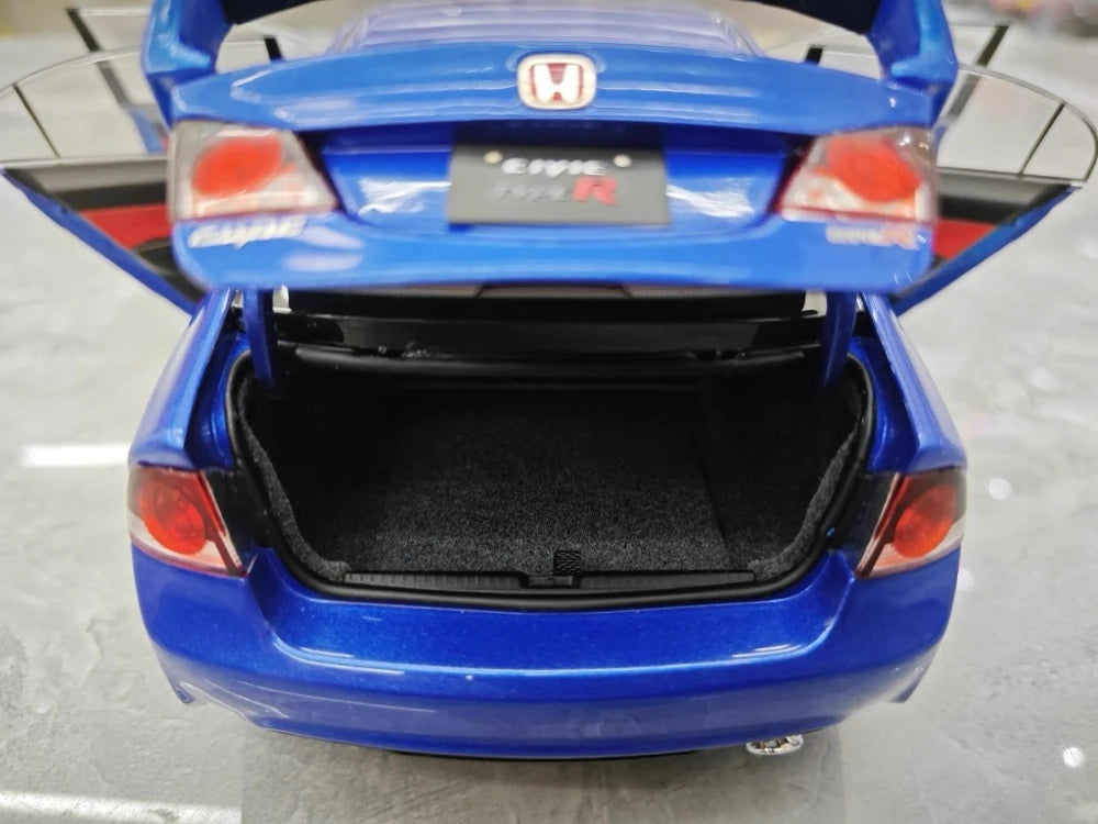 [WELL] 1:18 Honda 2007 Civic Type R FD2 Blue Model Car Die-Cast