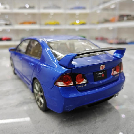 [WELL] 1:18 Honda 2007 Civic Type R FD2 Blue Model Car Die-Cast