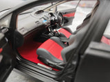 [WELL] 1:18 Honda 2007 Civic Type R FD2 Matte Black Model Car Die-Cast