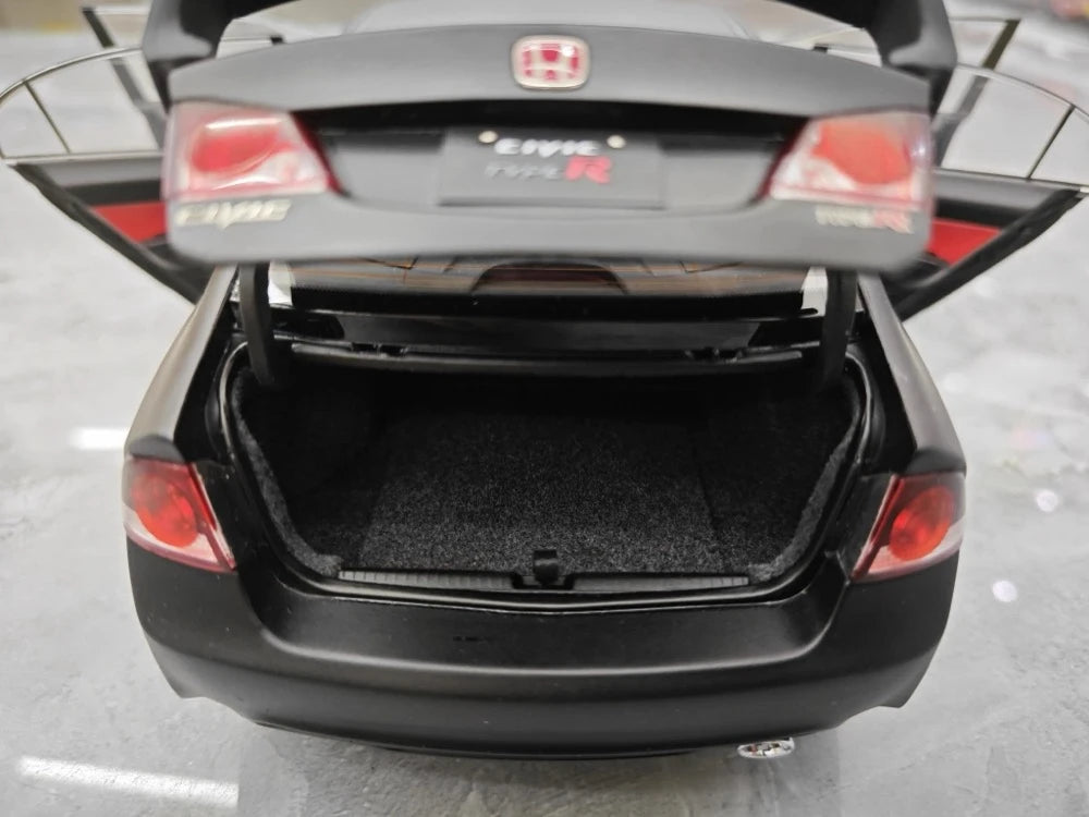 [WELL] 1:18 Honda 2007 Civic Type R FD2 Matte Black Model Car Die-Cast