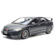 [WELL] 1:18 Honda 2007 Civic Type R FD2 Matte Black Model Car Die-Cast