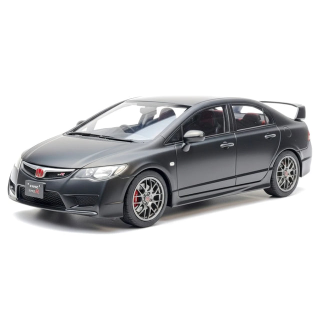 [WELL] 1:18 Honda 2007 Civic Type R FD2 Matte Black Model Car Die-Cast