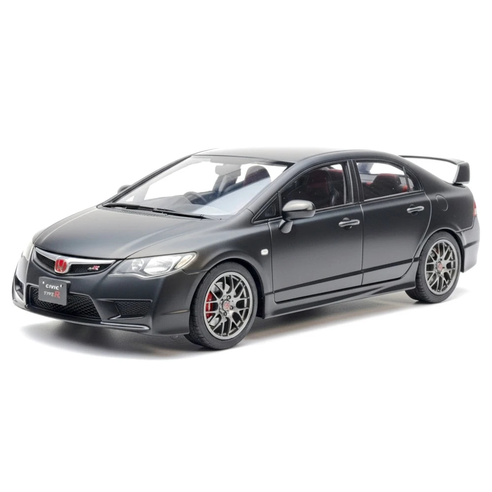 [WELL] 1:18 Honda 2007 Civic Type R FD2 Matte Black Model Car Die-Cast
