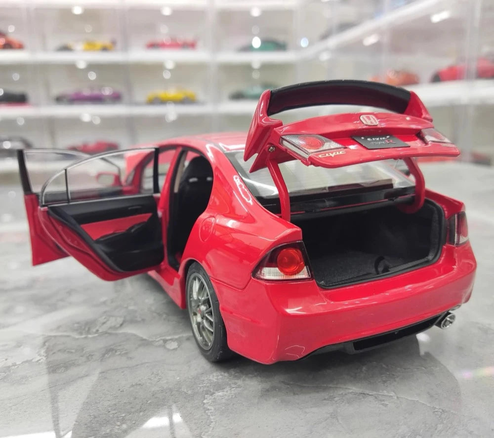 [WELL] 1:18 Honda 2007 Civic Type R FD2 Red Model Car Die-Cast