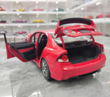 [WELL] 1:18 Honda 2007 Civic Type R FD2 Red Model Car Die-Cast