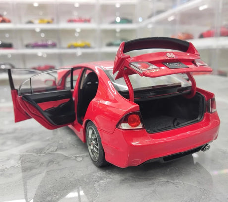 [WELL] 1:18 Honda 2007 Civic Type R FD2 Red Model Car Die-Cast