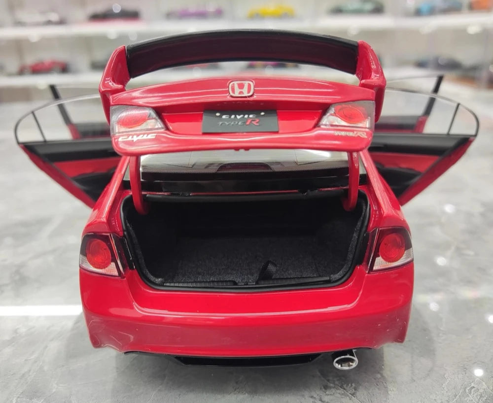[WELL] 1:18 Honda 2007 Civic Type R FD2 Red Model Car Die-Cast