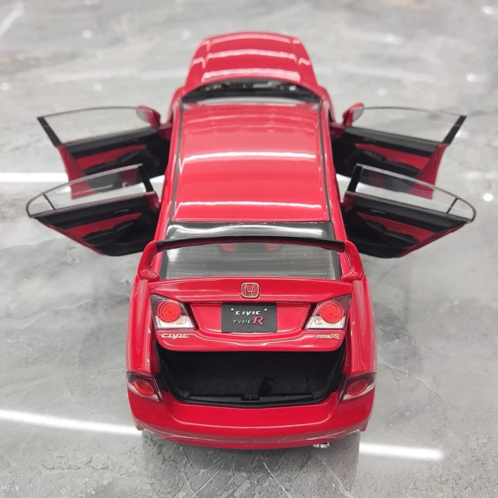 [WELL] 1:18 Honda 2007 Civic Type R FD2 Red Model Car Die-Cast