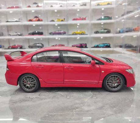 [WELL] 1:18 Honda 2007 Civic Type R FD2 Red Model Car Die-Cast