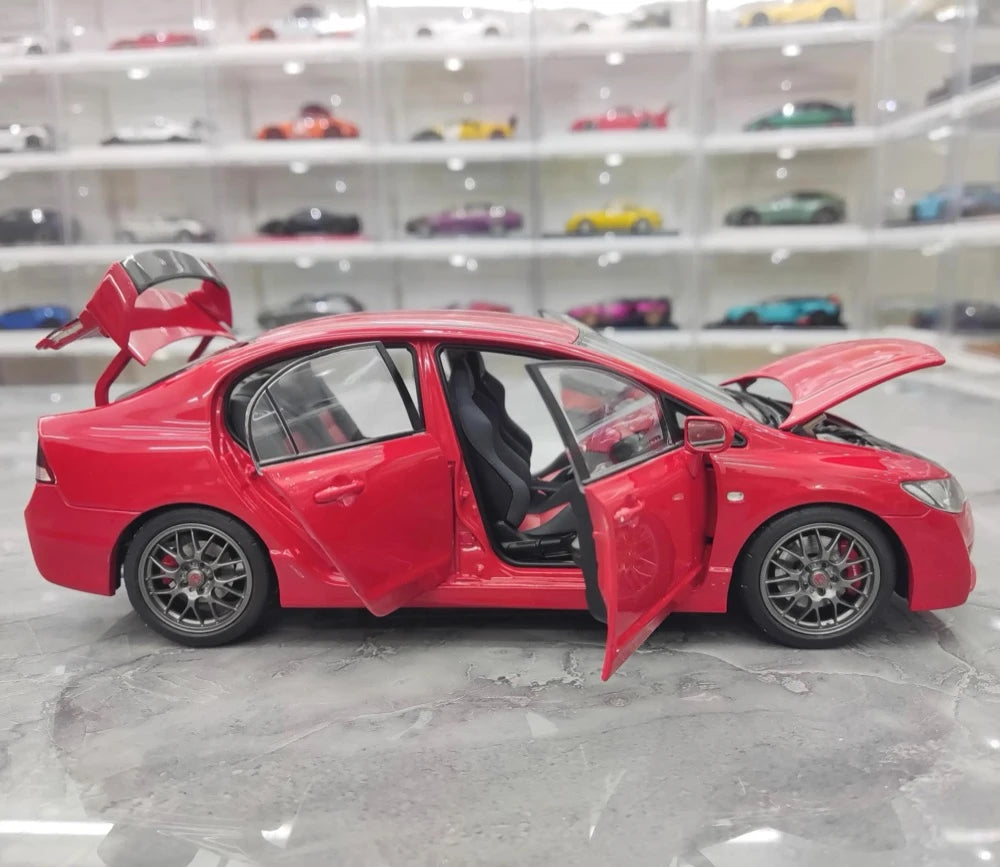 [WELL] 1:18 Honda 2007 Civic Type R FD2 Red Model Car Die-Cast