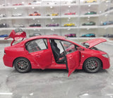 [WELL] 1:18 Honda 2007 Civic Type R FD2 Red Model Car Die-Cast