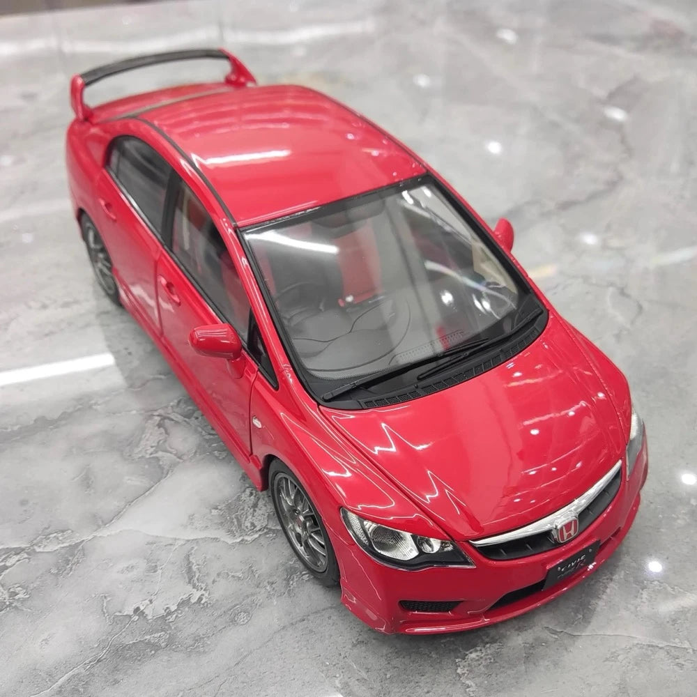 [WELL] 1:18 Honda 2007 Civic Type R FD2 Red Model Car Die-Cast
