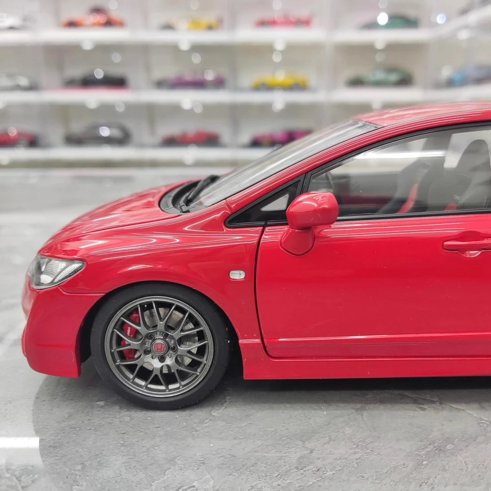 [WELL] 1:18 Honda 2007 Civic Type R FD2 Red Model Car Die-Cast