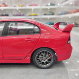 [WELL] 1:18 Honda 2007 Civic Type R FD2 Red Model Car Die-Cast