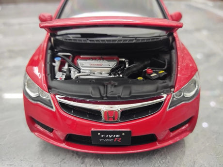 [WELL] 1:18 Honda 2007 Civic Type R FD2 Red Model Car Die-Cast