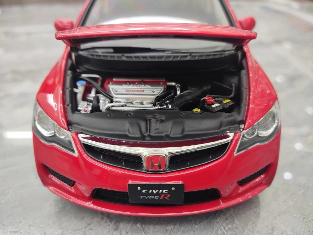[WELL] 1:18 Honda 2007 Civic Type R FD2 Red Model Car Die-Cast