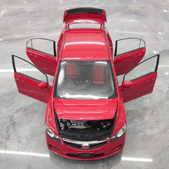 [WELL] 1:18 Honda 2007 Civic Type R FD2 Red Model Car Die-Cast