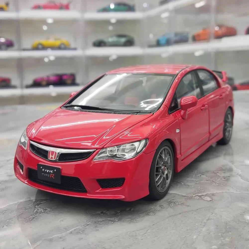 [WELL] 1:18 Honda 2007 Civic Type R FD2 Red Model Car Die-Cast