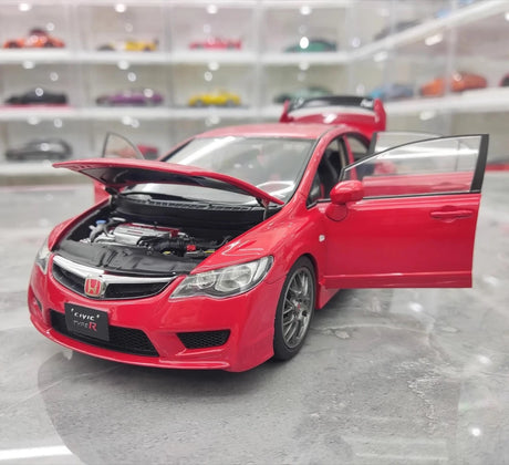 [WELL] 1:18 Honda 2007 Civic Type R FD2 Red Model Car Die-Cast