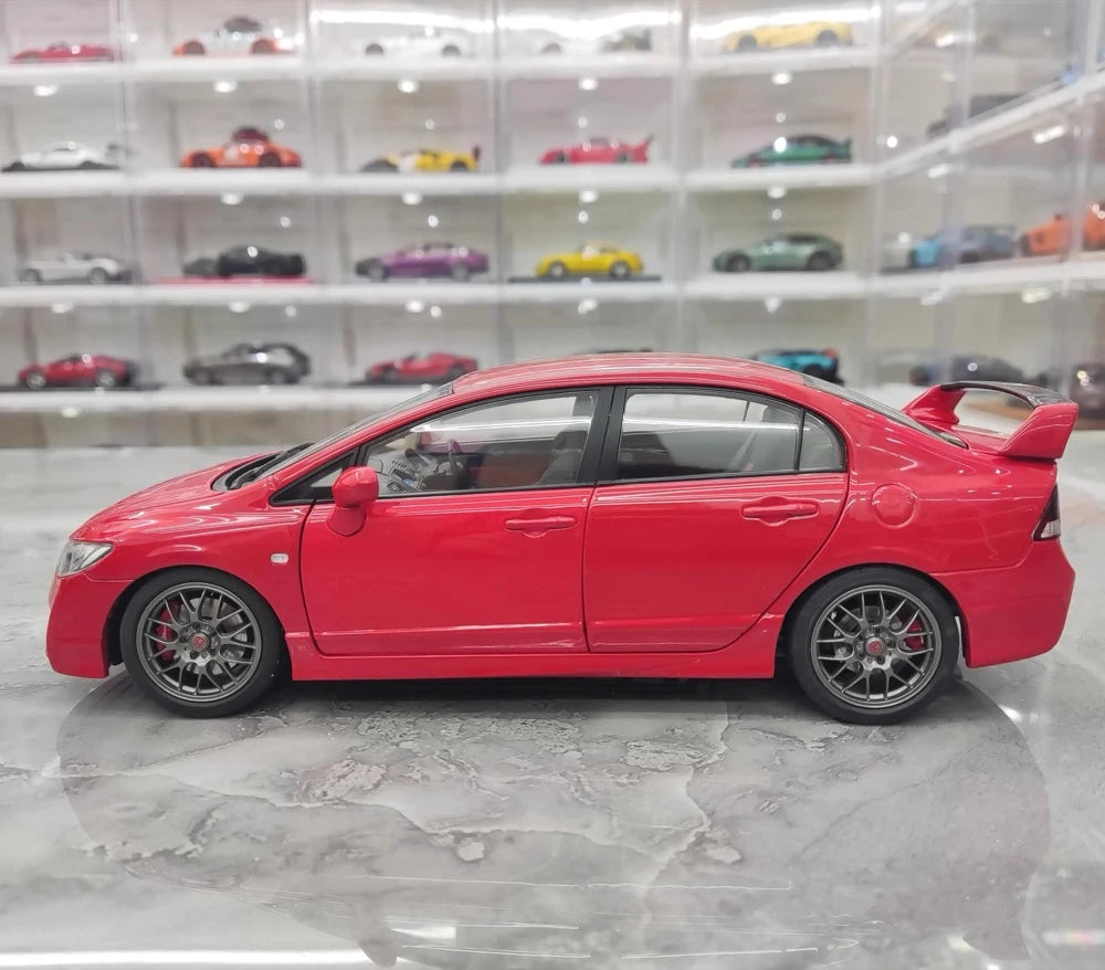 [WELL] 1:18 Honda 2007 Civic Type R FD2 Red Model Car Die-Cast