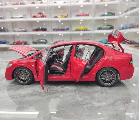 [WELL] 1:18 Honda 2007 Civic Type R FD2 Red Model Car Die-Cast