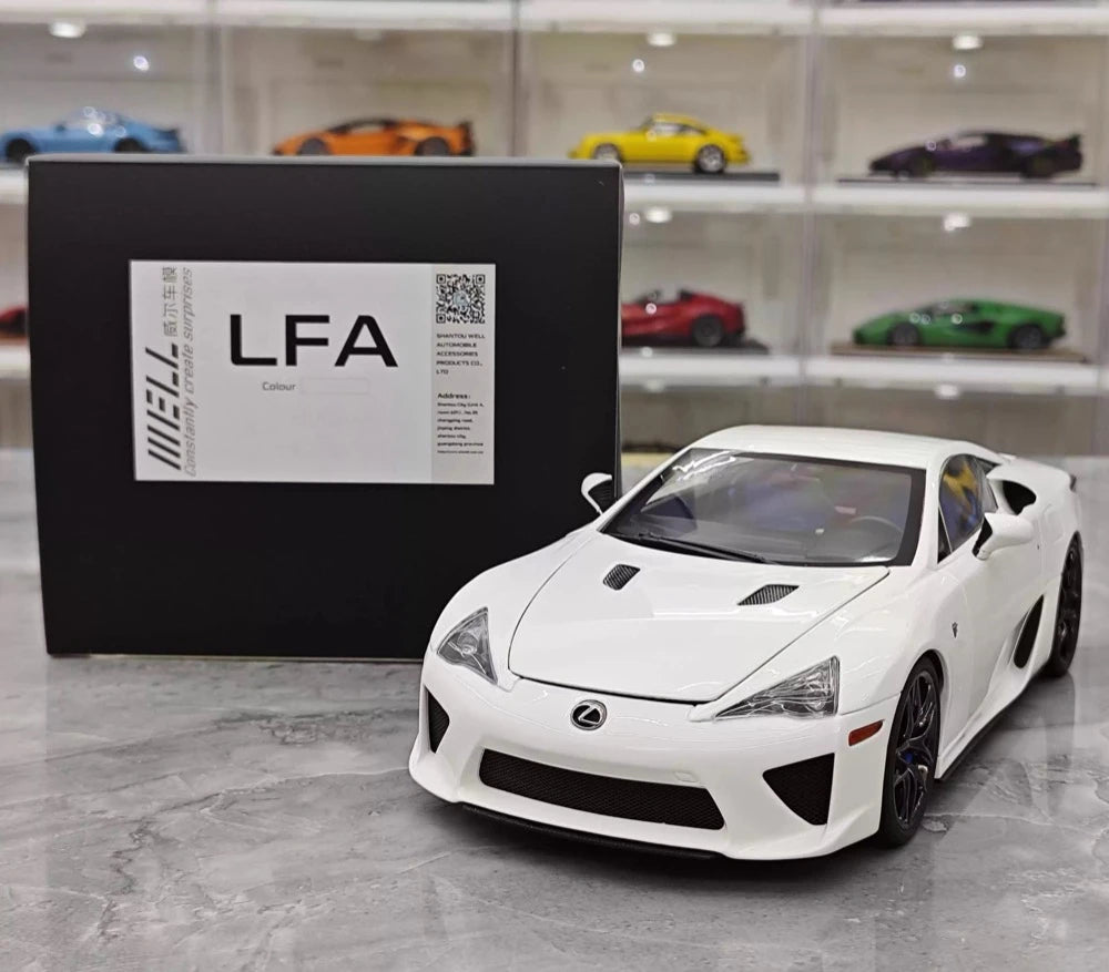 [WELL] 1:18 Lexus 2010 LFA White Model Car Die-Cast