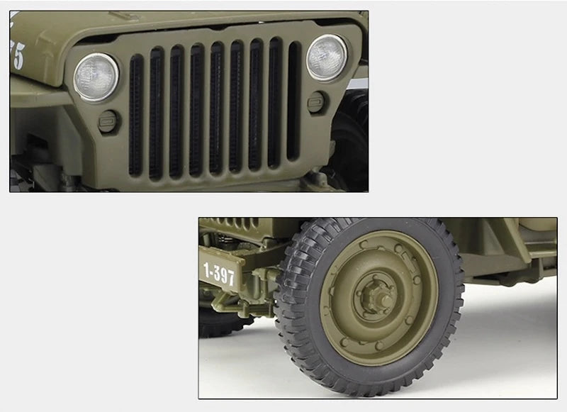 [Welly] 1:18 Jeep 1941 Willys MB Soft Top Model Car Die-Cast