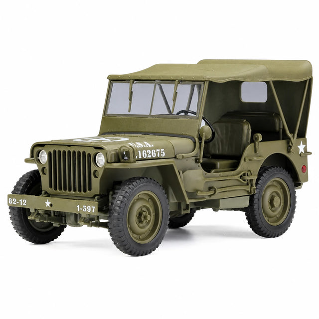 [Welly] 1:18 Jeep 1941 Willys MB Soft Top Model Car Die-Cast