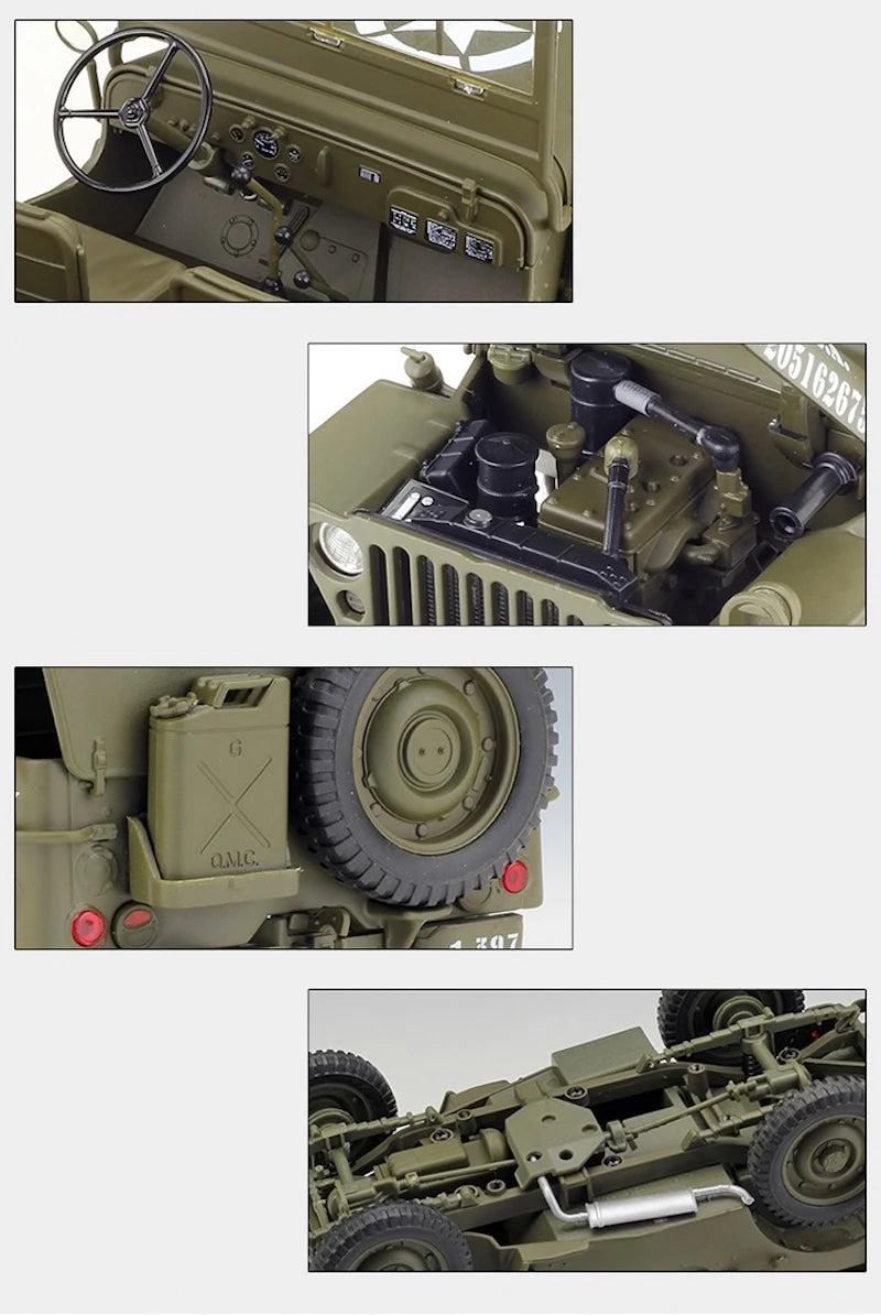 [Welly] 1:18 Jeep 1941 Willys MB Soft Top Model Car Die-Cast