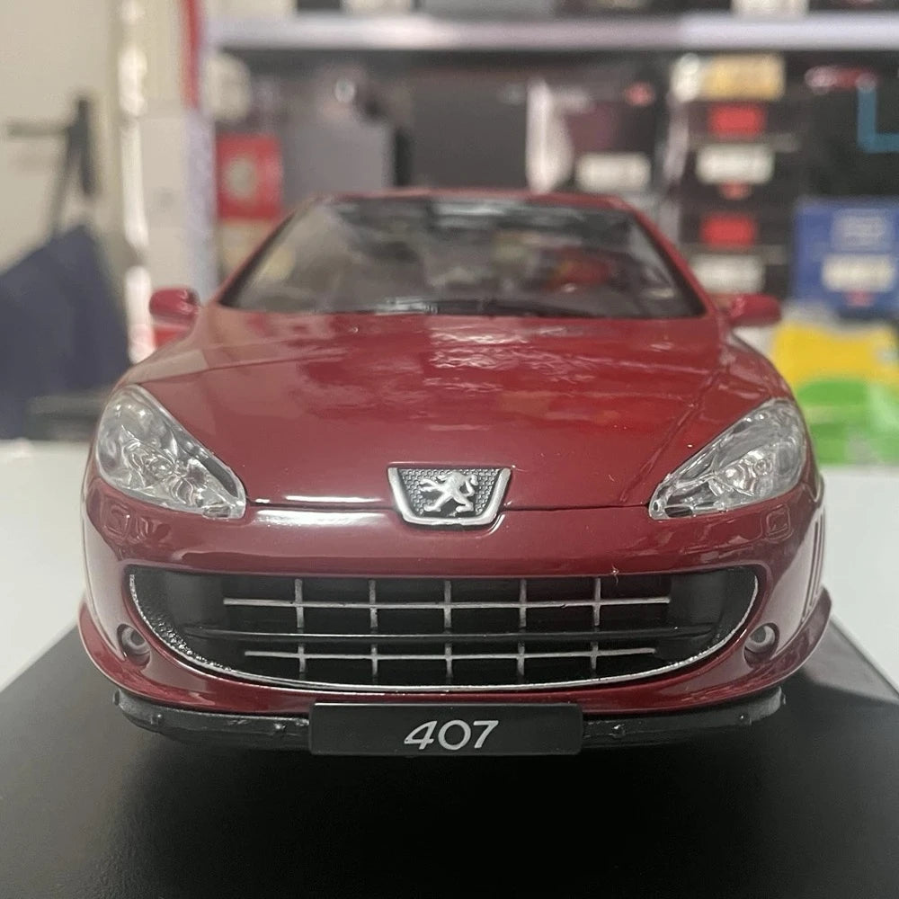 [Welly] 1:18 Peugeot 2006 407 Coupe rosso modellino di auto Die-Cast
