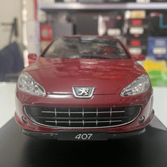 [Welly] 1:18 Peugeot 2006 407 Coupe rosso modellino di auto Die-Cast
