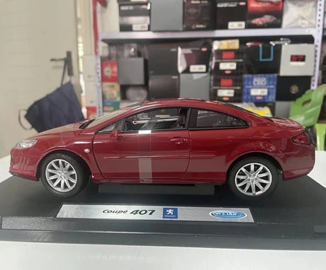[Welly] 1:18 Peugeot 2006 407 Coupe Red Model Car Die-Cast