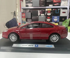 [Welly] 1:18 Peugeot 2006 407 Coupe rosso modellino di auto Die-Cast