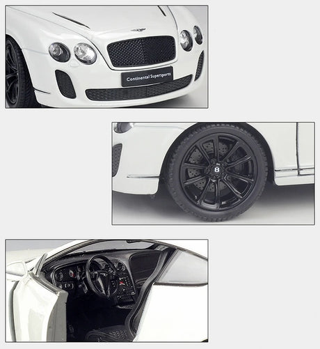[Welly] 1:24 Bentley 2009 Continental Supersports White Model Car Die-Cast