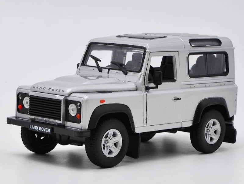 [Welly] 1:24 Land Rover 1994 NAS Defender 90 Silver Model Car Die-Cast