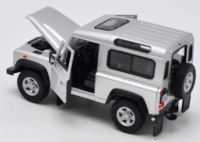 [Welly] 1:24 Land Rover 1994 NAS Defender 90 Silver Model Car Die-Cast