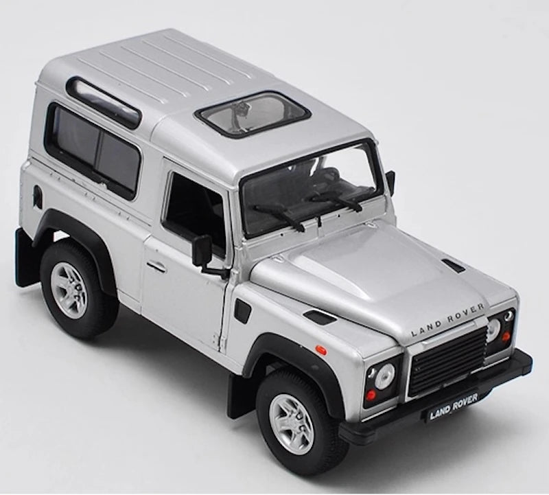 [Welly] 1:24 Land Rover 1994 NAS Defender 90 Silver Model Car Die-Cast