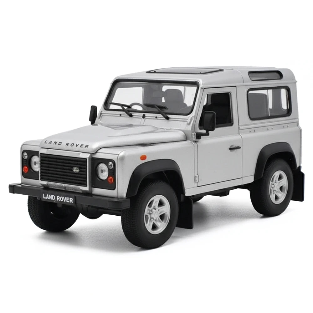 [Welly] 1:24 Land Rover 1994 NAS Defender 90 Silver Model Car Die-Cast