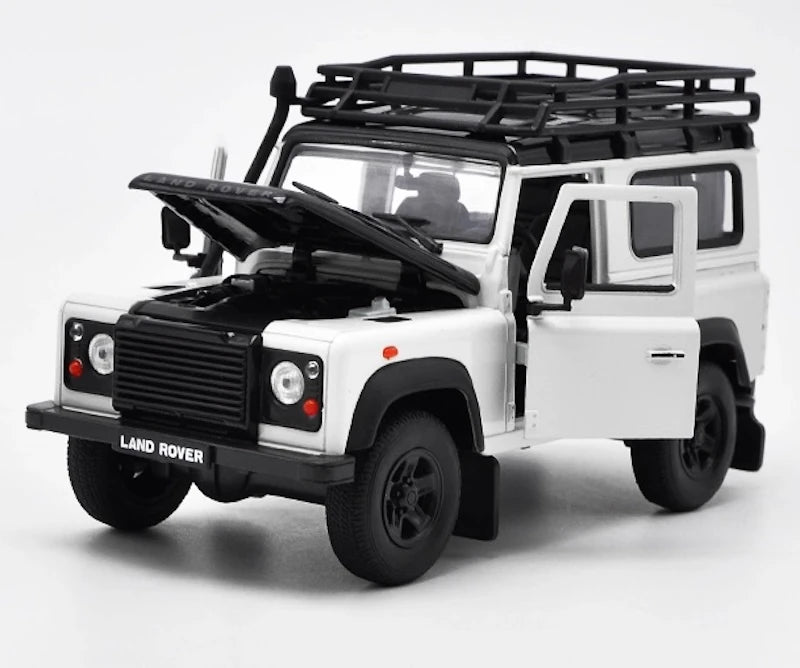 [Welly] 1:24 Land Rover 1994 NAS Defender 90 White Model Car Die-Cast