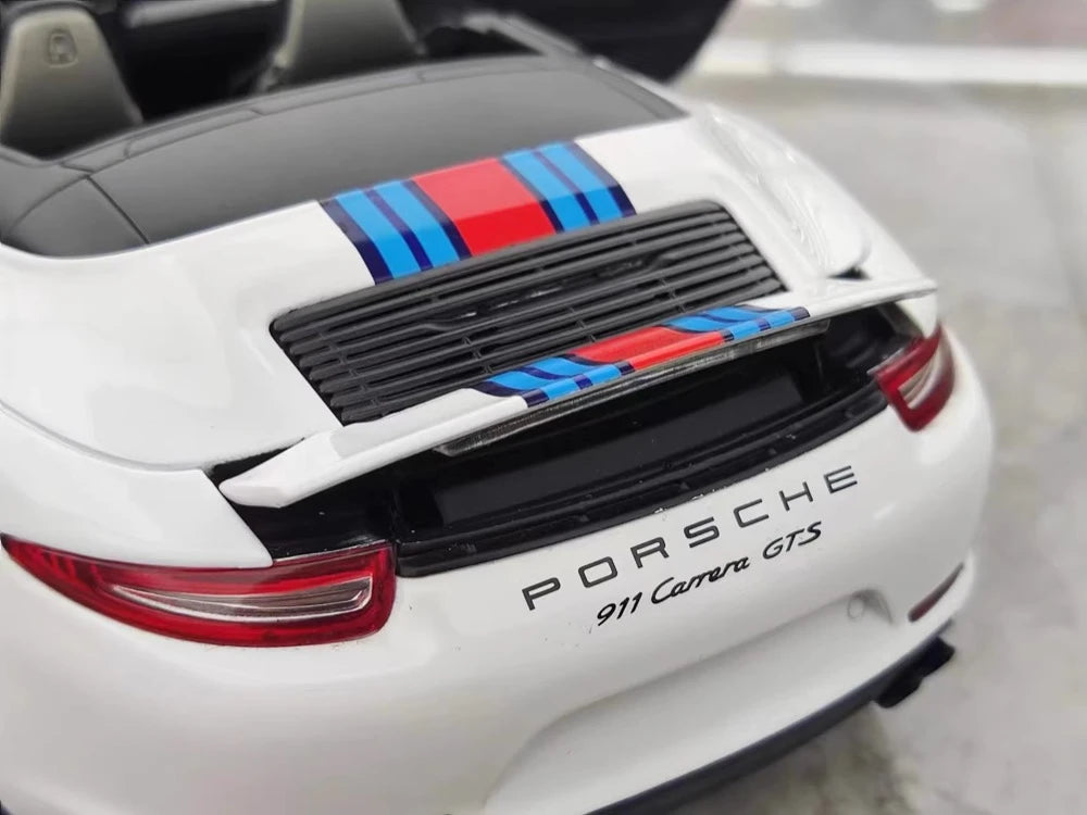 [WSW] 1:18 Porsche 2015 911 Carrera GTS Cabriolet Martini Racing Model Car Die-Cast