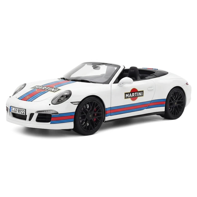 [WSW] 1:18 Porsche 2015 911 Carrera GTS Cabriolet Martini Racing Model Car Die-Cast