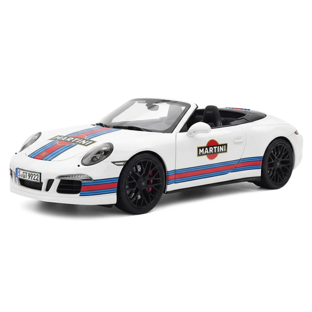 [WSW] 1:18 Porsche 2015 911 Carrera GTS Cabriolet Martini Racing Model Car Die-Cast