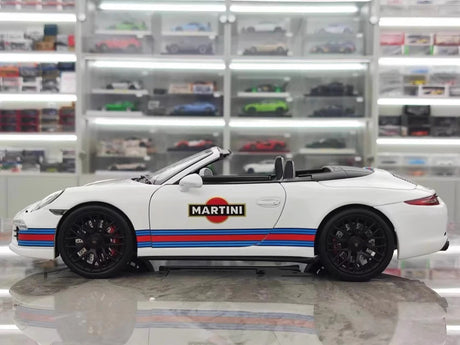 [WSW] 1:18 Porsche 2015 911 Carrera GTS Cabriolet Martini Racing Model Car Die-Cast