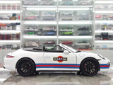 [WSW] 1:18 Porsche 2015 911 Carrera GTS Cabriolet Martini Racing Model Car Die-Cast