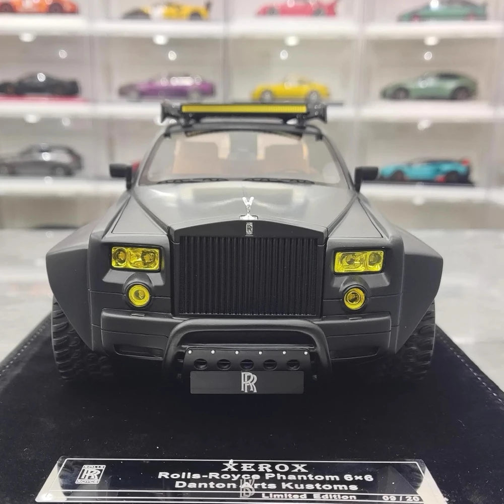 [XEROX] 1:18 Rolls-Royce 2017 Phantom VIII 6x6 Will Bring Luxury Matte Black Model Car Resin
