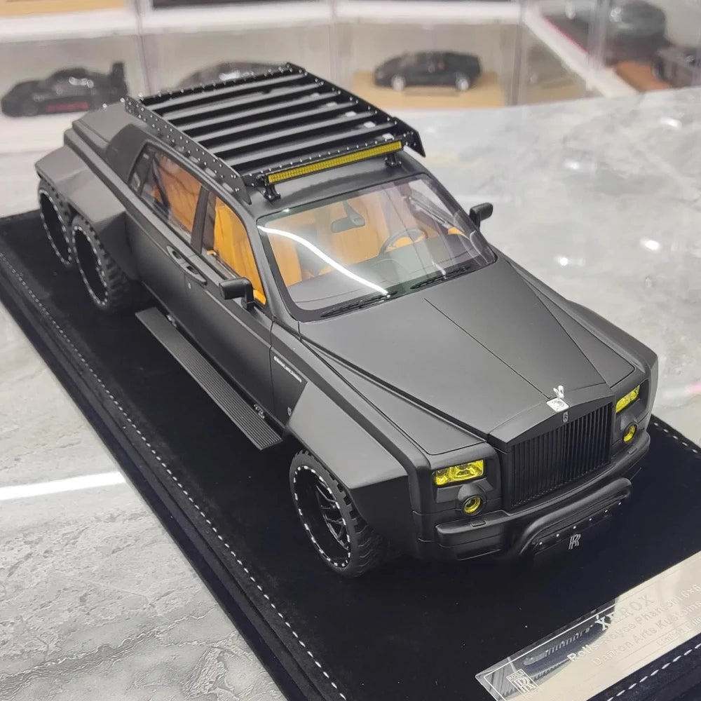 [XEROX] 1:18 Rolls-Royce 2017 Phantom VIII 6x6 Will Bring Luxury Matte Black Model Car Resin