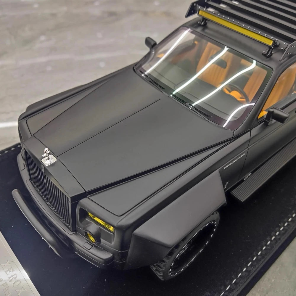 [XEROX] 1:18 Rolls-Royce 2017 Phantom VIII 6x6 Will Bring Luxury Matte Black Model Car Resin