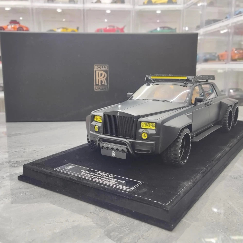 [XEROX] 1:18 Rolls-Royce 2017 Phantom VIII 6x6 Will Bring Luxury Matte Black Model Car Resin