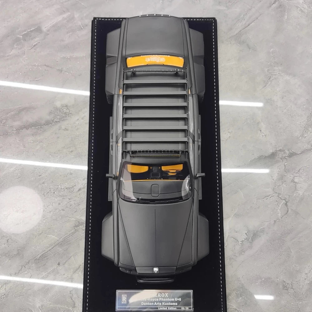[XEROX] 1:18 Rolls-Royce 2017 Phantom VIII 6x6 Will Bring Luxury Matte Black Model Car Resin